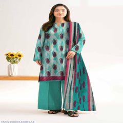 3 Pcs Women's Unstitched Printed Suit
