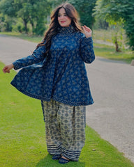 3 Pcs Women's Stitched Lawn Printed Suit